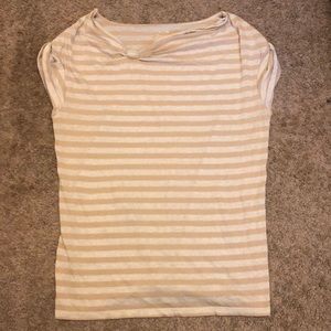 Metallic Striped Ann Taylor Tee